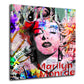 Wandbild Kunstwerk Pop Art Marilyn Porträt Luxus Farbe Street Art modern