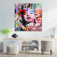 Wandbild Kunstwerk Pop Art Marilyn Porträt Luxus Farbe Street Art modern