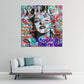 Wandbild Kunstwerk Pop Art Marilyn Spruch Porträt Farbe Street Art modern