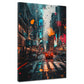 Wandbild Kunstwerk Pop Art New York City Regen Skyline Stimmung