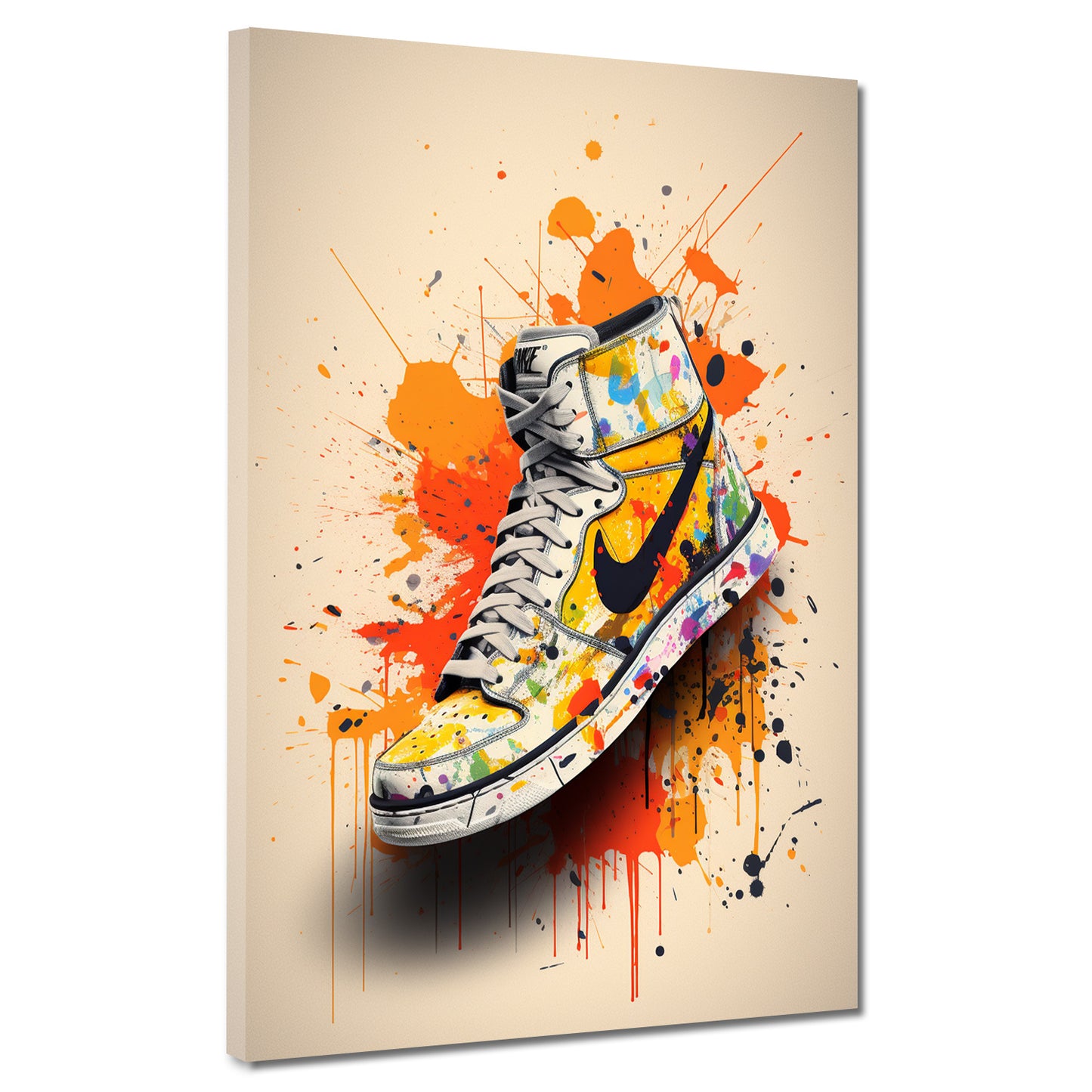 Wandbild Kunstwerk Pop Art Schuh Colour Splash, Street Art