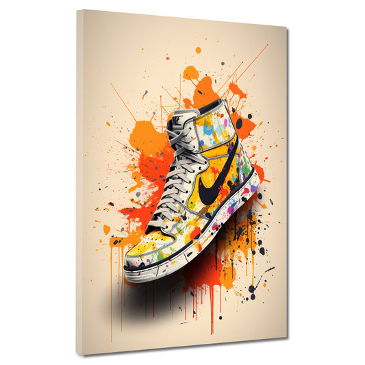 Wandbild Kunstwerk Pop Art Schuh Colour Splash, Street Art