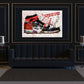 Pop Art Sneaker mit Zitat und Motivation Basketball Sport Wandbild Kunstwerk
