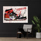Pop Art Sneaker mit Zitat und Motivation Basketball Sport Wandbild Kunstwerk