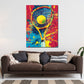 Wandbild Kunstwerk Pop Art Tennis bunt Schläger mit Ball sportlich