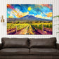 Wandbild Kunstwerk Pop Art Weinlandschaft Reben Panorama Himmel Farbenspiel