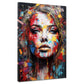 Pop Art modern Splash Girl Colour Style Wandbild Kunstwerk