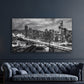 San Francisco Bay Bridge, Kalifornien, USA, schwarz-weiß Wandbild Kunstwerk