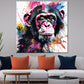 Pop Art Schimpanse farbenfroh Wandbild Kunstwerk