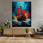 Segelschiff auf wilder hoher See Wandbild Kunstwerk