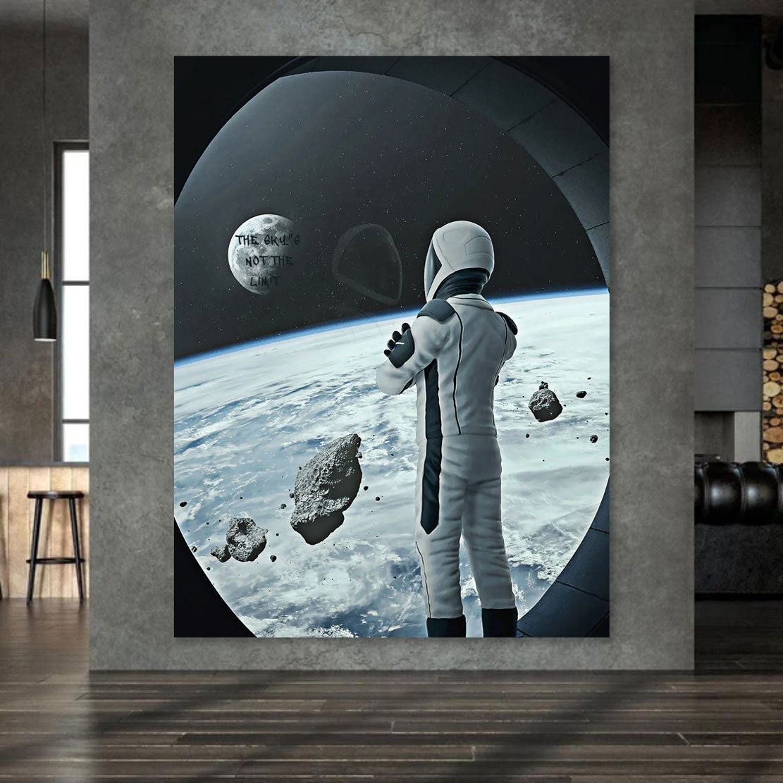 Spaceman The Sky Is Not The Limit Weltraum Motivation Wandbild