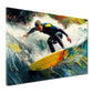 Wandbild Kunstwerk Sport Surfen Welle Dynamik