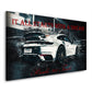 Sportwagen Porsche weiß It All Starts With A Dream Wandbild Kunstwerk