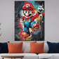 Wandbild Mario Pop Art Kunstwerk Springender Videospiel Charakter