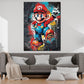 Wandbild Mario Pop Art Kunstwerk Springender Videospiel Charakter