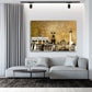 Wandbild Kunstwerk Städte Berlin, Deutschland Gold Style