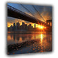 Wandbild Kunstwerk Städte New York Brücke Sonnenlicht Spiegelung Architektur