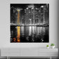 Wandbild Kunstwerk Städte New York Hochhäuser Wasserreflexion Eleganz modern