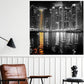 Wandbild Kunstwerk Städte New York Hochhäuser Wasserreflexion Eleganz modern