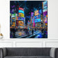 Wandbild Kunstwerk Städte New York Pop Art Menschenmenge Farbenpracht modern
