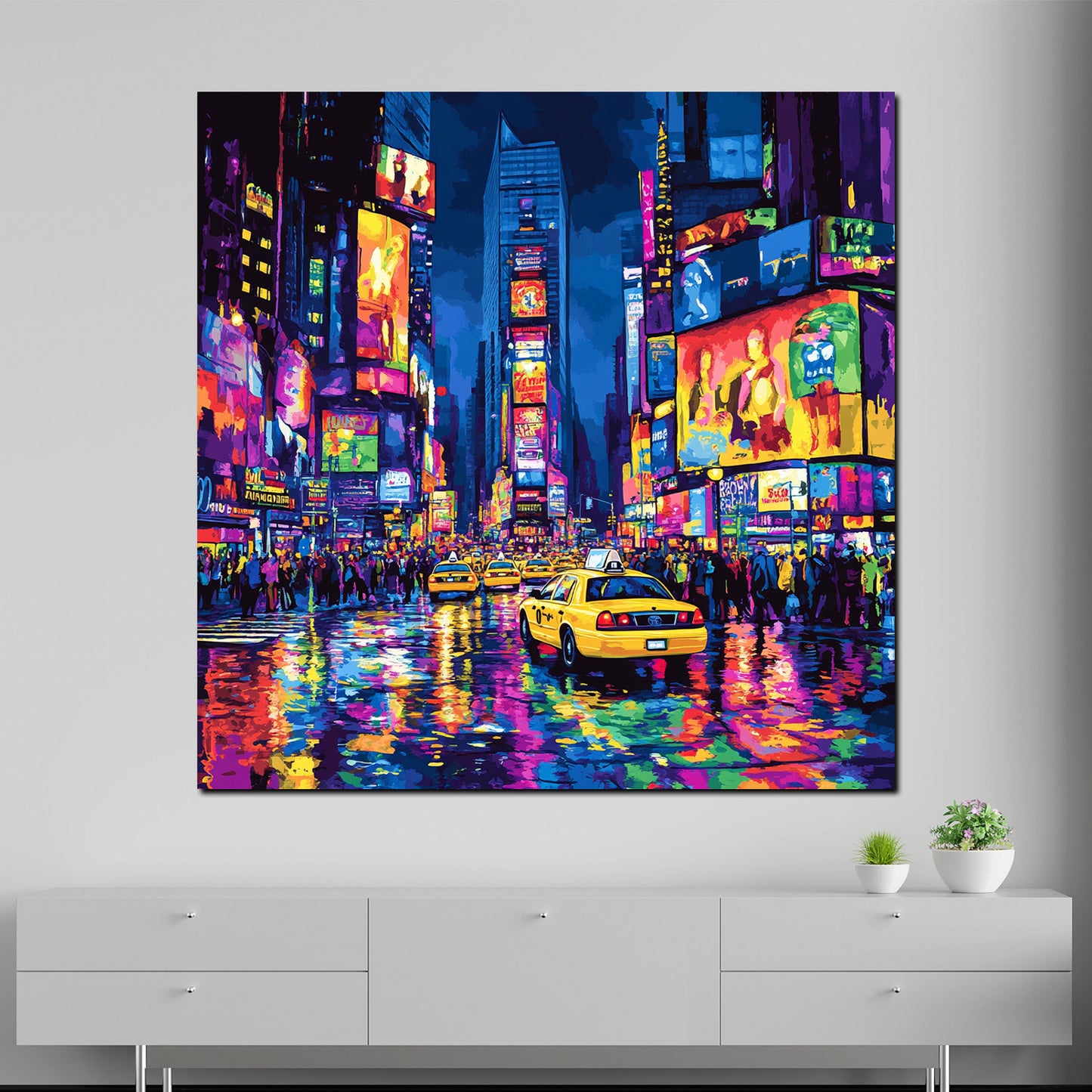 Wandbild Kunstwerk Städte New York Pop Art Times Square Farbenpracht