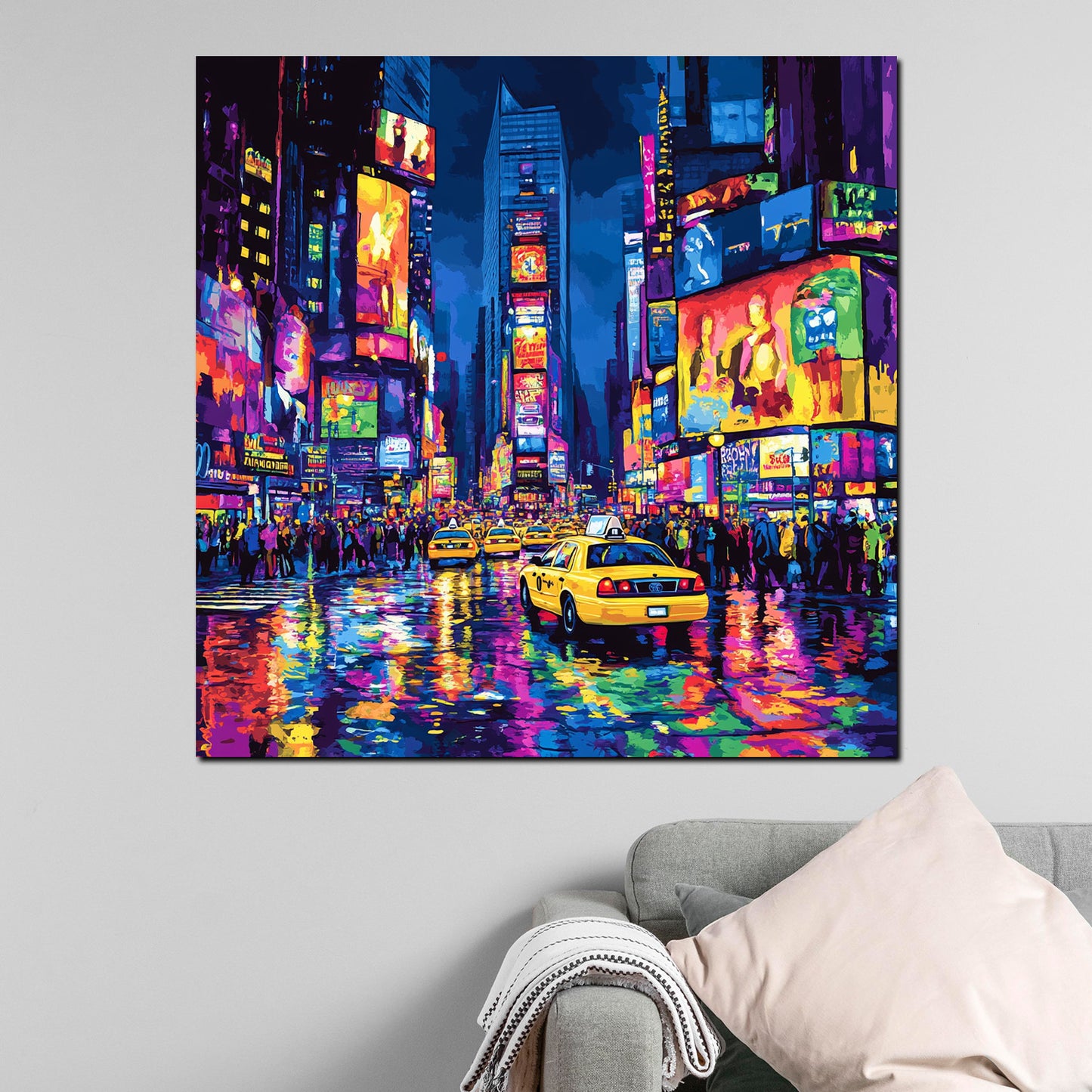 Wandbild Kunstwerk Städte New York Pop Art Times Square Farbenpracht