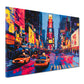 Wandbild Kunstwerk Städte Pop Art New York Times Square Taxi lebendig