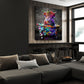 Stier in Badewanne Graffiti Street Art Style Wandbild Kunstwerk