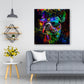 Pop ArtStreet Art Hund mit Sonnenbrille Wandbild Kunstwerk