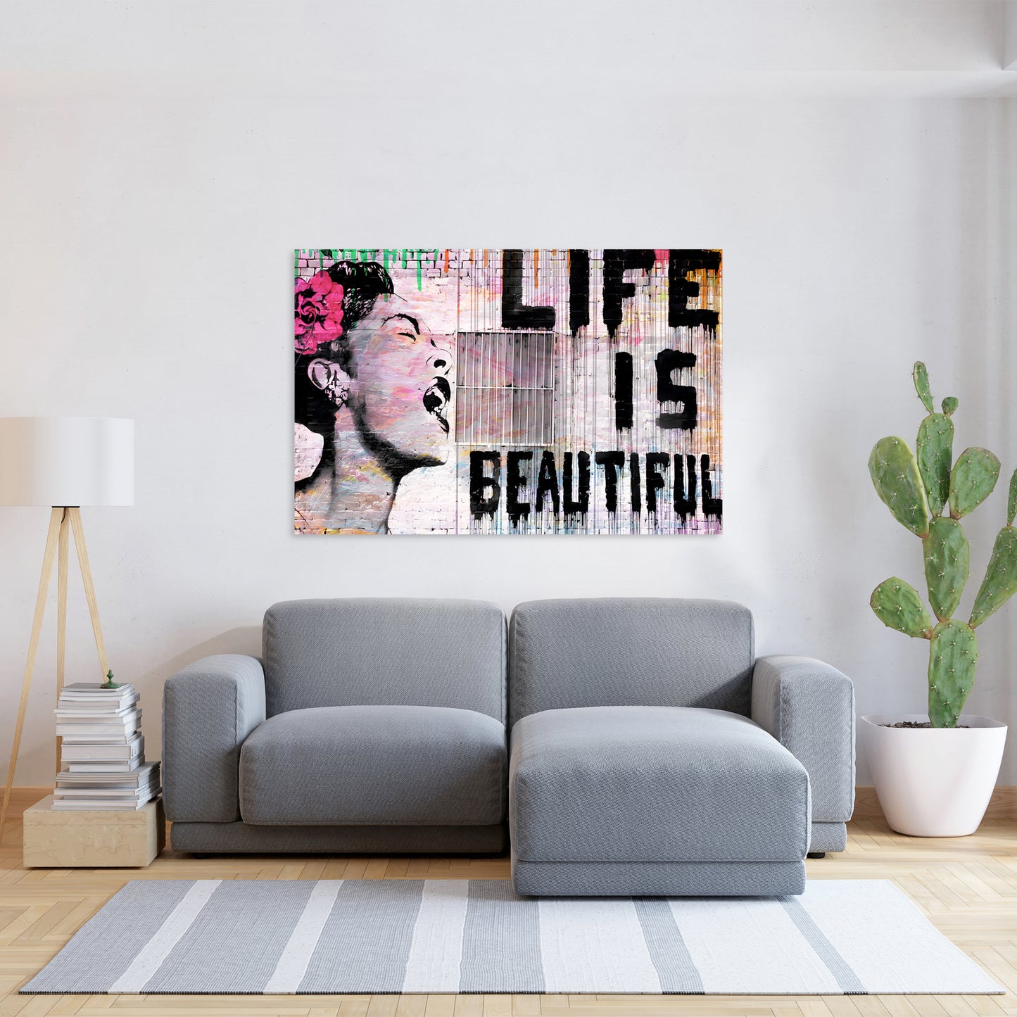 Street Art Life Is Beautiful Wandbild Kunstwerk