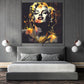 Wandbild Kunstwerk Street Art Marylin mit Goldkette