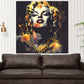 Wandbild Kunstwerk Street Art Marylin mit Goldkette