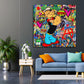 Wandbild Kunstwerk Street Art Popeye Stars Comic, Pop Art