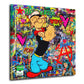 Wandbild Kunstwerk Street Art Popeye Stars Comic, Pop Art