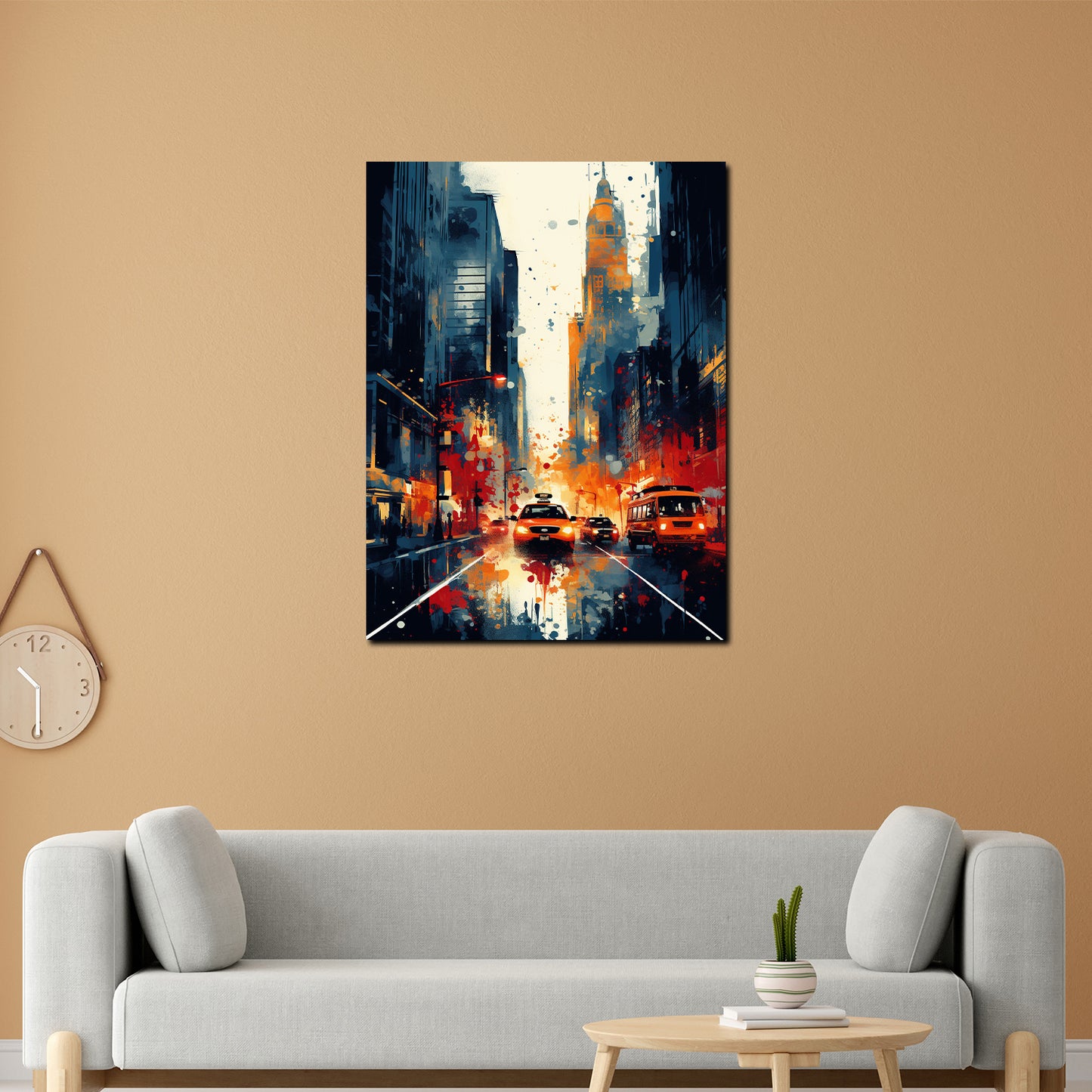 USA New York abstrakt, Stadt Wandbild Kunstwerk