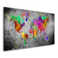 Weltkarte Pop Art Abstract Splash Edition Wandbild Kunstwerk