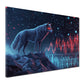 Wolf mit Aktienchart Börse futuristisch Wandbild Kunstwerk