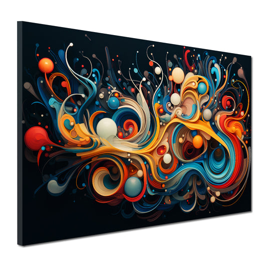 Abstrakt Black Colour Wandbild Kunstwerk
