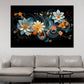 Abstrakt Blumen Black Style Wandbild Kunstwerk