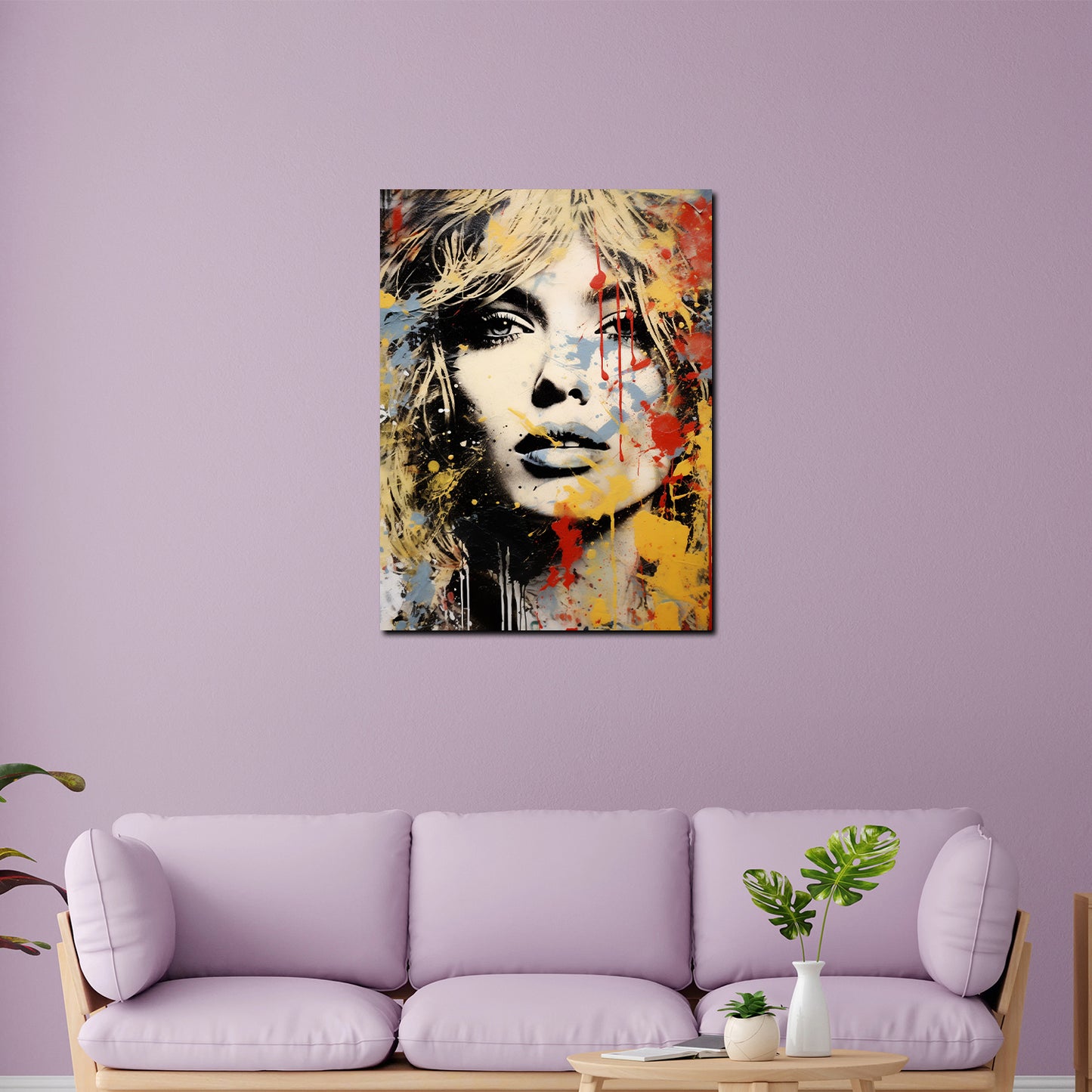 Abstrakt Face Ikone Wandbild Kunstwerk