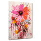 Wandbild Kunstwerk abstrakt Farbexplosion Blumen