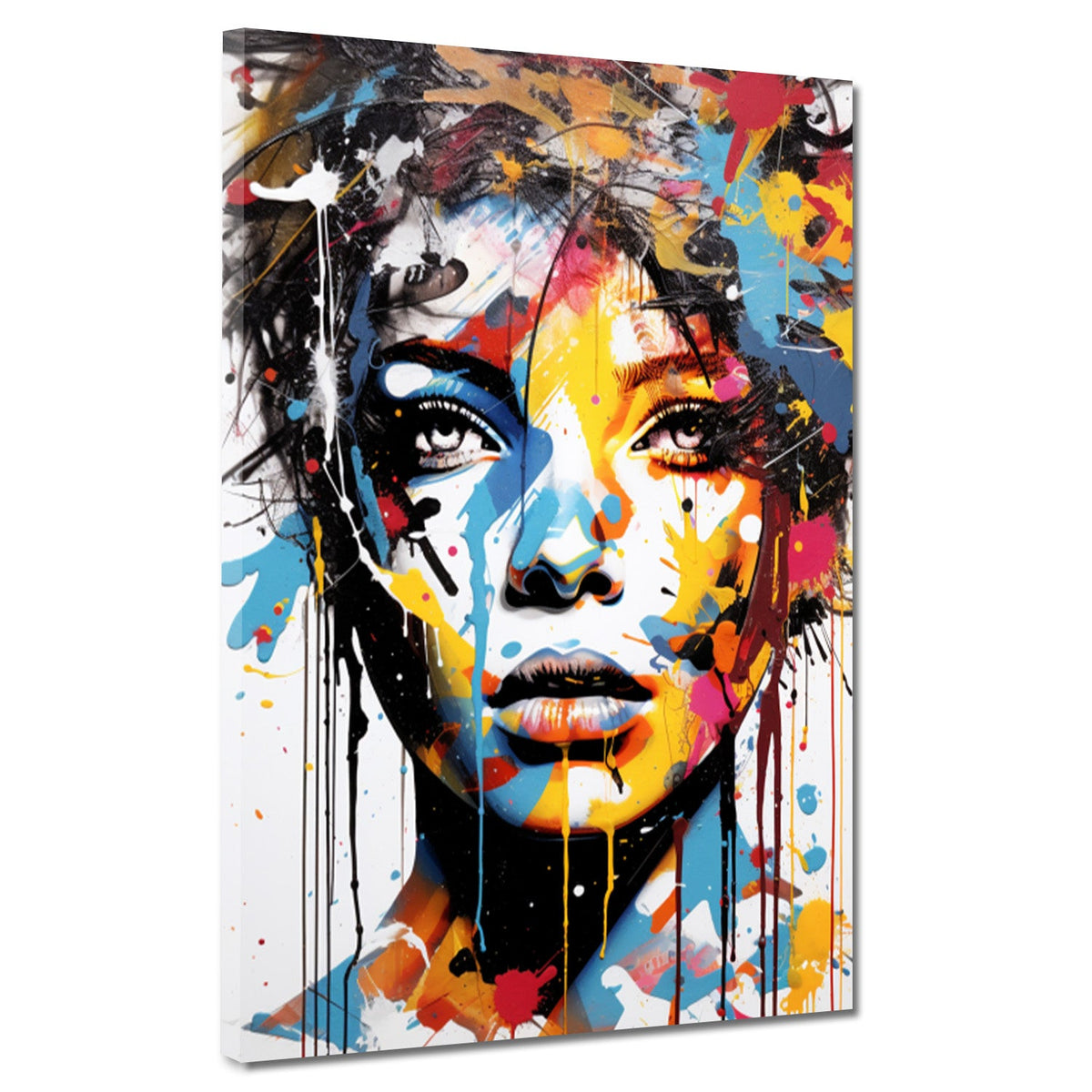 Abstrakt Frau Pop Art Colour Edition Wandbild Kunstwerk