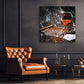 Abstrakt Glas Whiskey Wandbild Kunstwerk