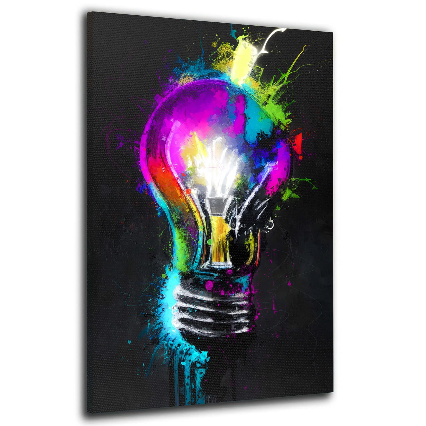 Abstrakt Glühlampe Wandbild Kunstwerk