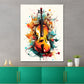 Wandbild Kunstwerk abstrakt Kontrabass Colour