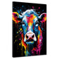 Abstrakt Kuh Pop Art Style Wandbild Kunstwerk