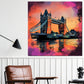 Abstrakt London Tower Bridge Stadt Panorama Pop Art Wandbild Kunstwerk