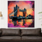 Abstrakt London Tower Bridge Stadt Panorama Pop Art Wandbild Kunstwerk