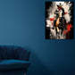 Wandbild Kunstwerk Western Cowboy Mann auf Pferd