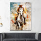 Kunstwerk Cowboy Western Wandbild Mann auf Pferd Pop Art